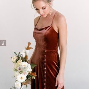 Revelry Billie Velvet Dress in Sage
